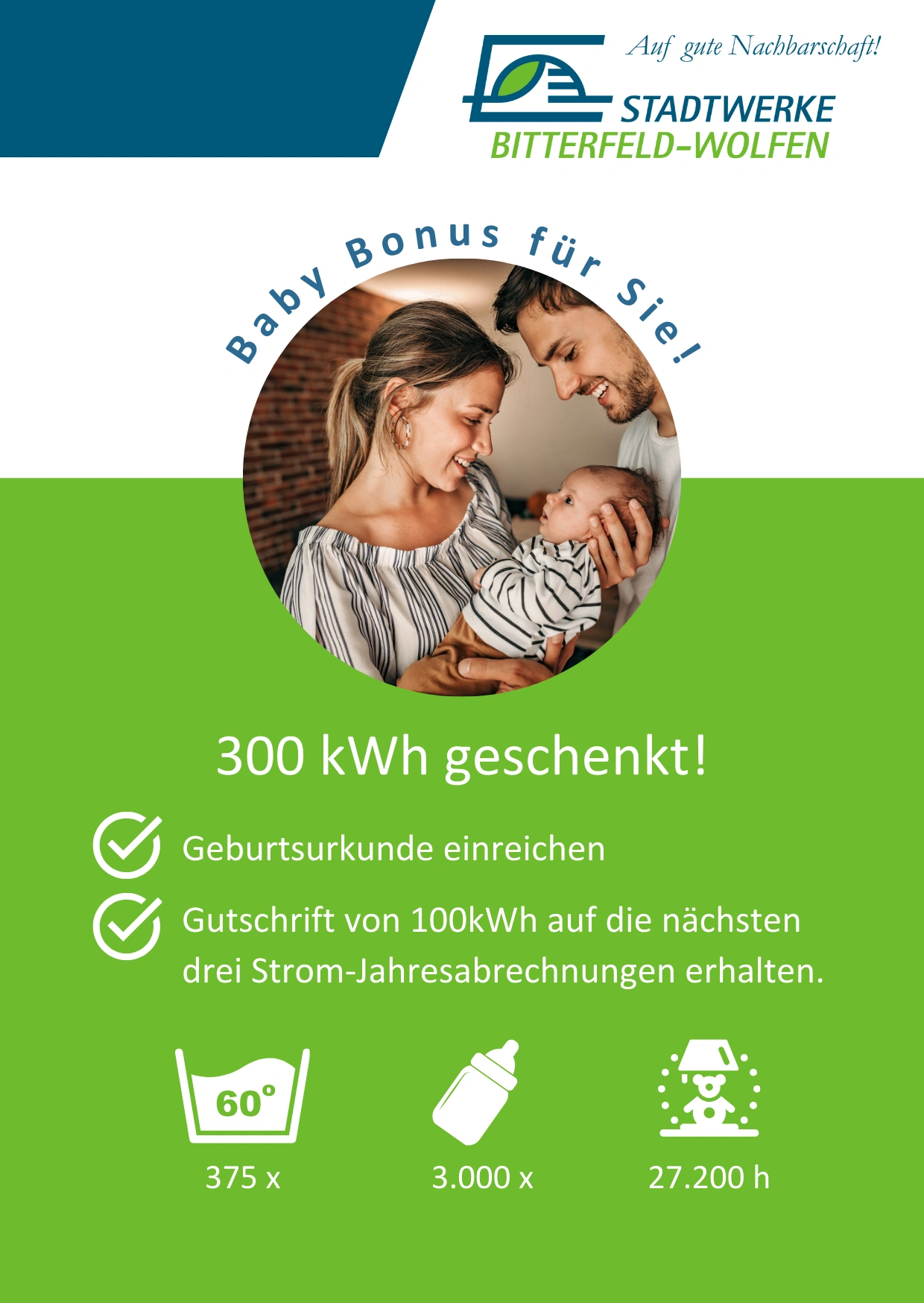 Babybonus Strom Stadtwerke Bitterfeld Wolfen Babybonus Strom Stadtwerke Bitterfeld Wolfen