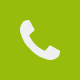 Ein weißes Telefonhörersymbol auf grünem, quadratischem Hintergrund, das einen Anruf oder eine Kontaktmöglichkeit symbolisiert.